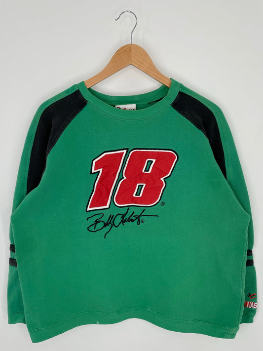 Vintage NASCAR 18 BOBBY LABONTE Size L Sweat-shirt / E28