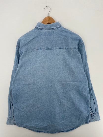 Vintage HARLEY DAVIDSON Size L Denim Button-Down Shirt / A6362