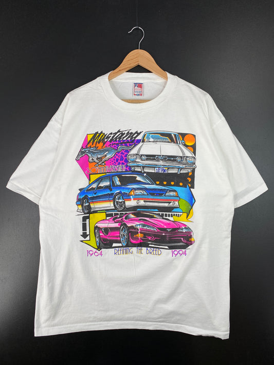 90’s FORD MUSTANG Made in USA Size XXL Vintage Racing T-shirt  / A6977