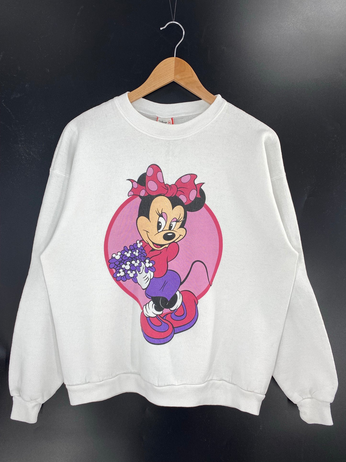 90's DISNEY MINNIE Made in USA Size XL Vintage Sweat-shirt / K7321