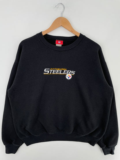 Vintage PITTSBURGH STEELERS Size Approx.XL NFL Sweat-shirt / E2733S