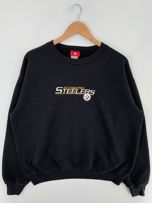 Vintage PITTSBURGH STEELERS Size Approx.XL NFL Sweat-shirt / E2733S