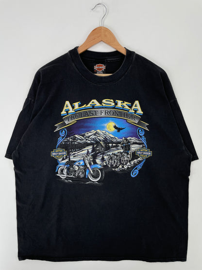 90’s HARLEY DAVIDSON ALASKA Made in USA Size XXL Vintage T-Shirt / A9198