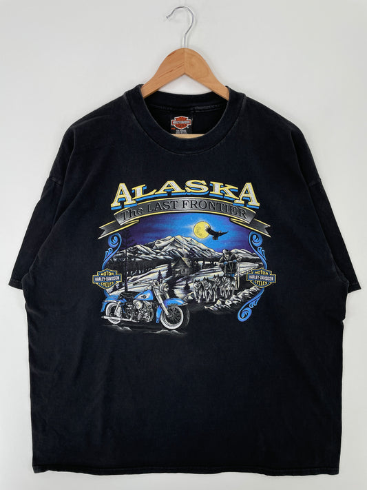 90’s HARLEY DAVIDSON ALASKA Made in USA Size XXL Vintage T-Shirt / A9198