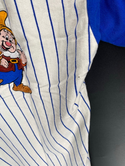 00' DISNEY SNOW WHITE SEVEN DWARFS Size XXL Vintage Baseball Button Up Shirts / K4427