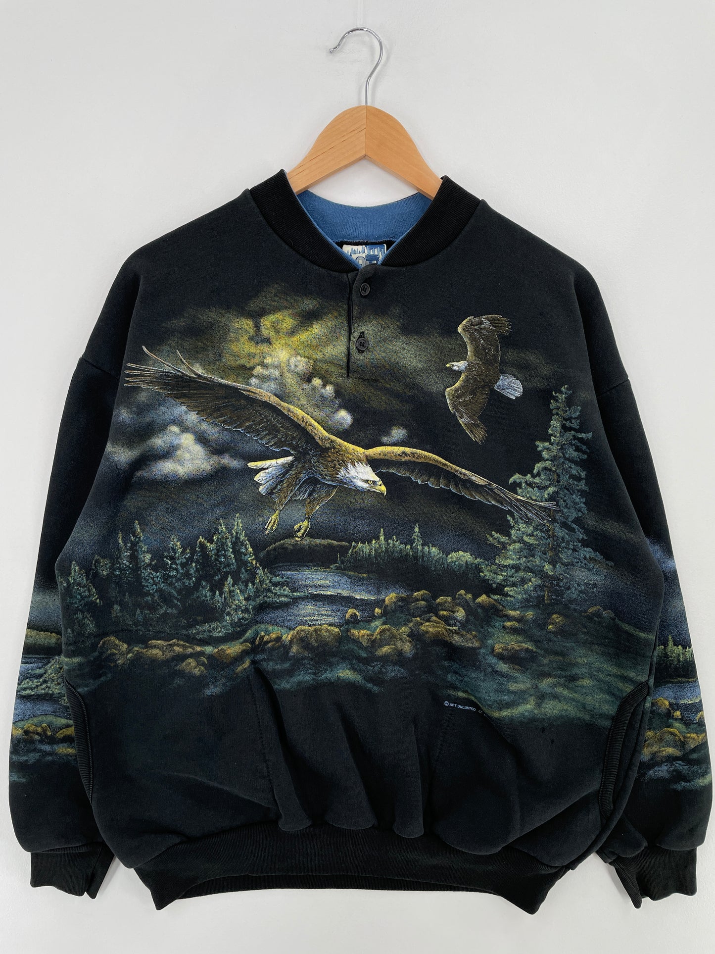90's EAGLE Made in USA Size L Vintage Animal Sweat-Shirt / E1210