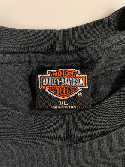 1998 HARLEY DAVIDSON x ILLINOIS Made in USA Size XL Vintage Long Sleeve T-Shirt / A1258