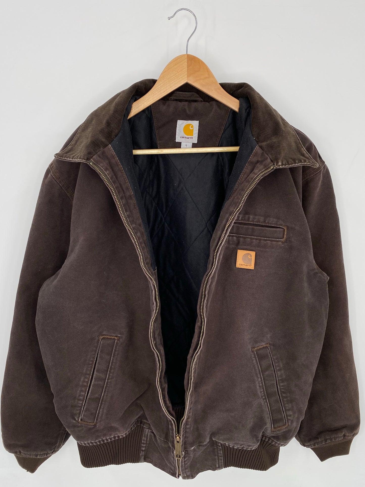 Vintage CARHARTT Size L Zip-up Sweat-shirt Jacket / K8111