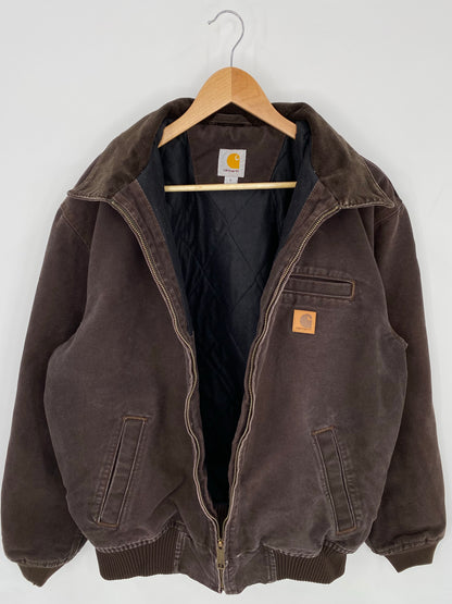Vintage CARHARTT Size L Zip-up Sweat-shirt Jacket / K8111
