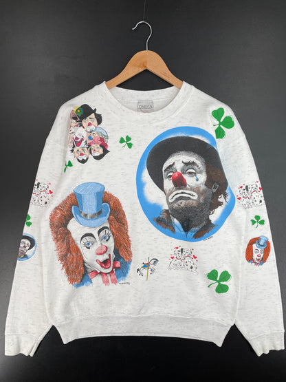 90's CLOWN Made in USA Size XL Vintage Sweat-Shirt / E4421S