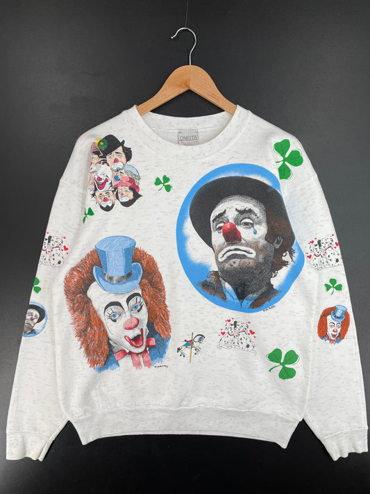 90's CLOWN Made in USA Size XL Vintage Sweat-Shirt / E4421S