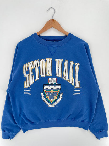 90's SETON HALL Made in USA Size M College Sweat-Shirt / A2333