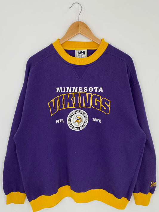 90’s MINNESOTA VIKINGS Size L NFL Sweat-Shirts / K7372