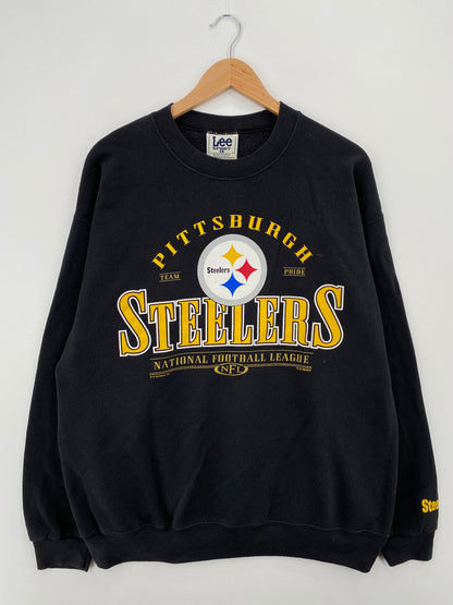 1999 PITTSBURGH STEELERS Size L Vintage NFL Sweat - Shirt / A7042
