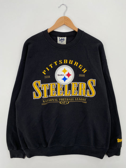 1999 PITTSBURGH STEELERS Size L Vintage NFL Sweat - Shirt / A7042