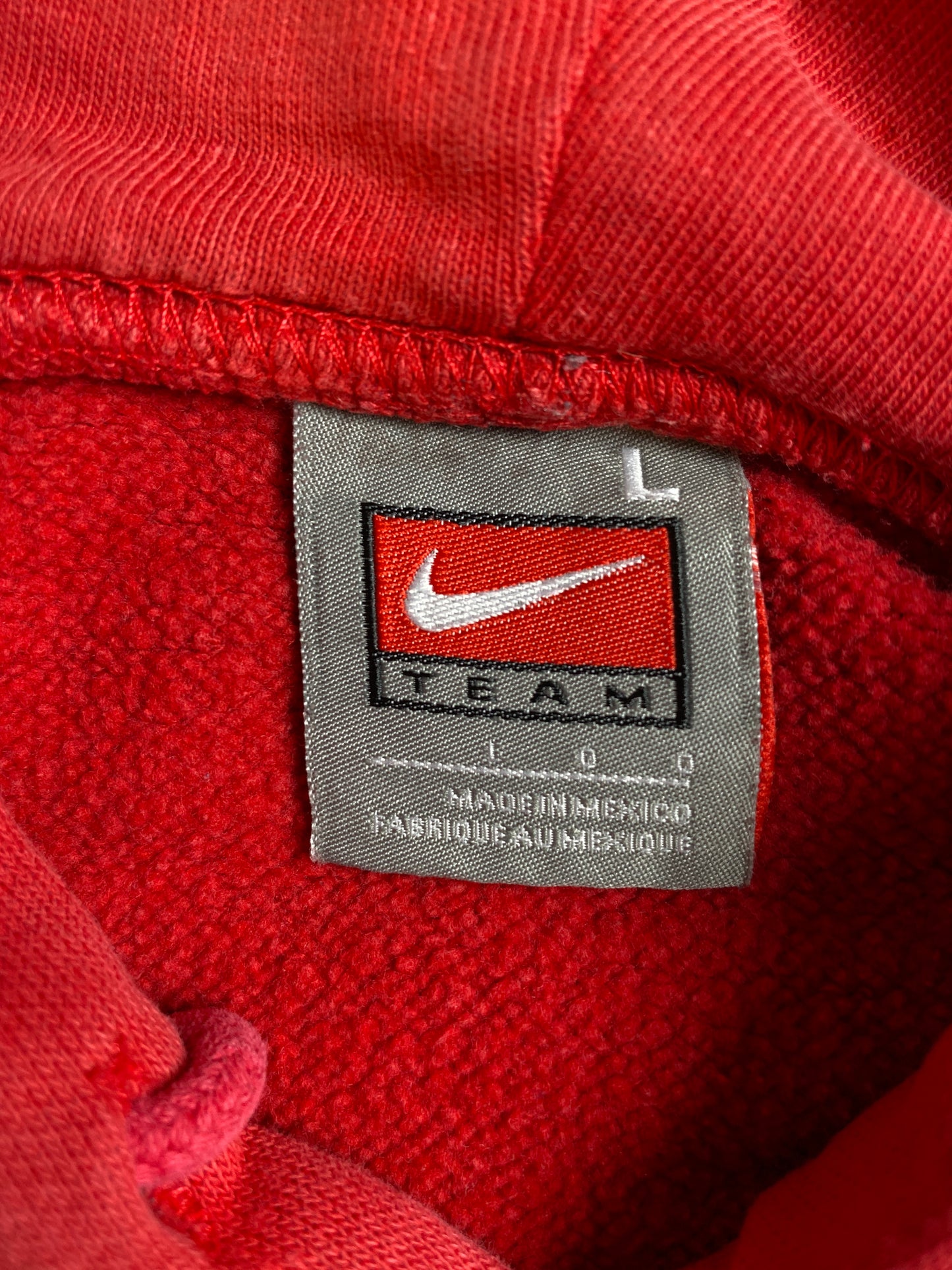 00' NIKE NEBRASKA Size L Vintage College Hoodie Sweat-Shirt / A3528