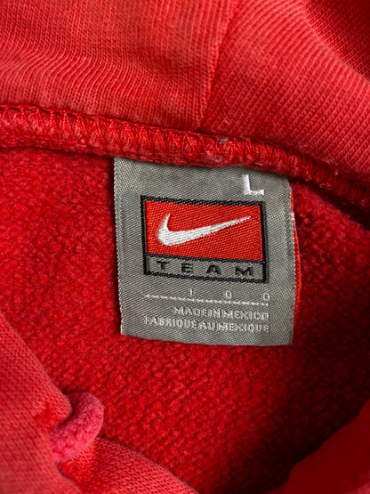 00' NIKE NEBRASKA Size L Vintage College Hoodie Sweat-Shirt / A3528