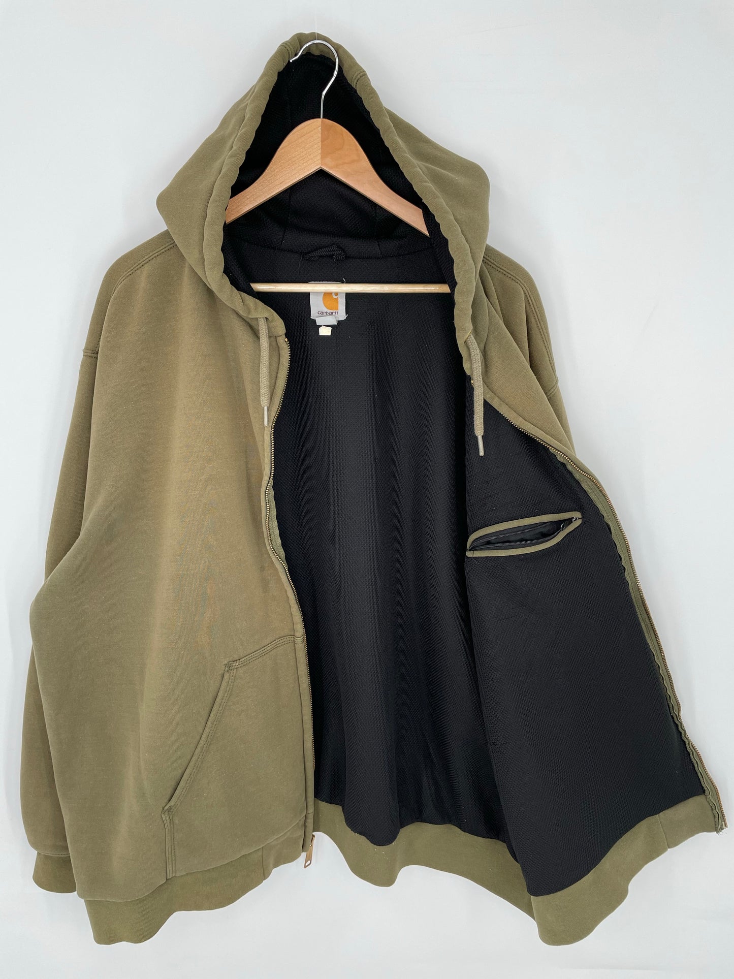 Vintage CARHARTT Double Face Size XXL Zip-up Hoodie Sweat-Shirt / K9429