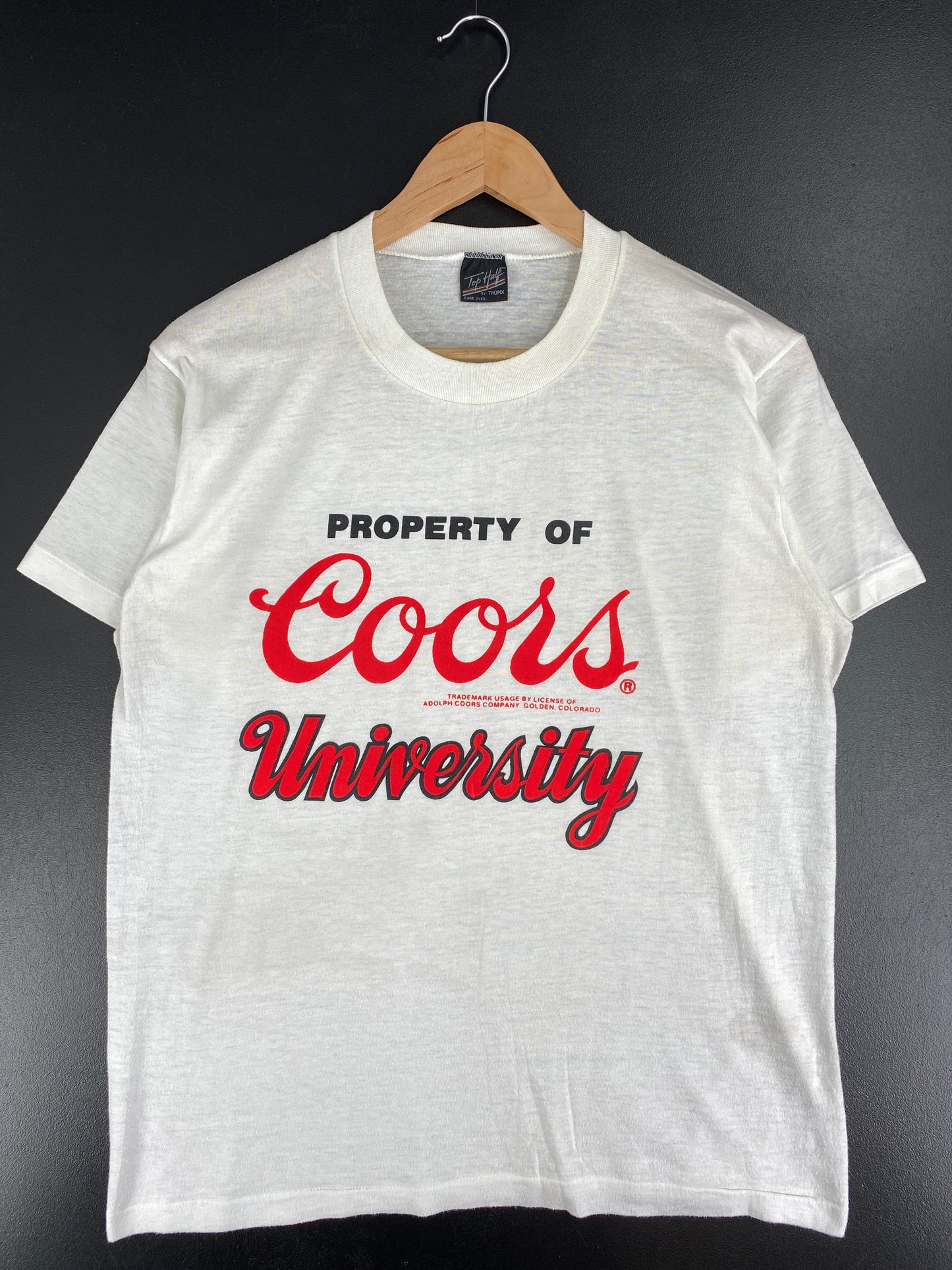 80’s PROPERTY OF COORS UNIVERSITY Made in USA Size L T-Shirt / A5194