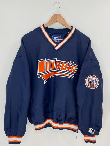 90’s STARTER x ILLINOIS Size XL Vintage Nylon Jacket  / K8032