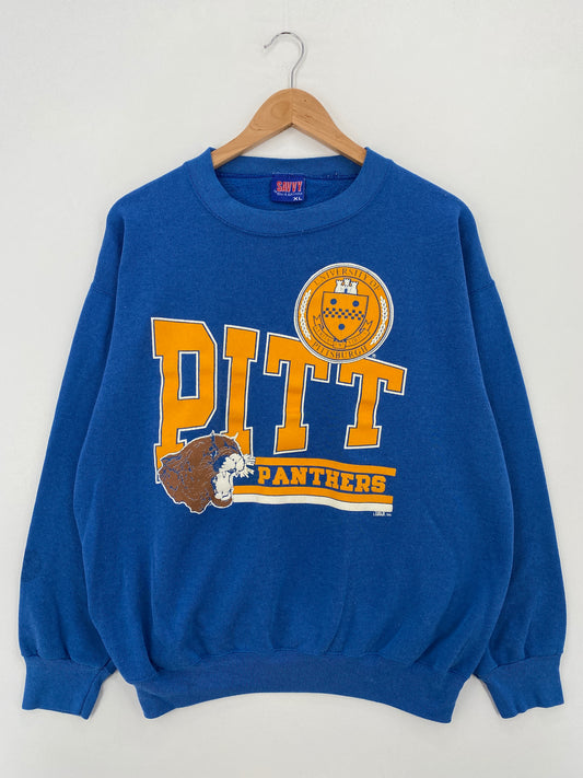 90's UNIVERSITY OF PITTSBURGH Made in USA Size XL Vintage College Sweat-Shirt / A7454