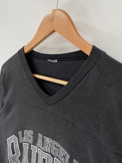 1992 LOS ANGELES RAIDERS Size No Tag (Approx. L) Vintage NFL T-shirt / K9761