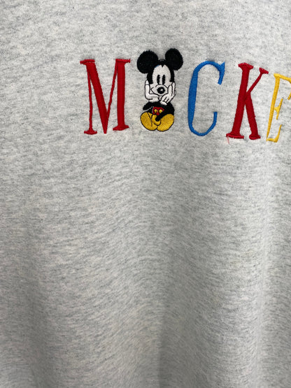 90’s DISNEY MICKEY Size No Tag (Approx.L) Vintage Sweat-shirt / A204