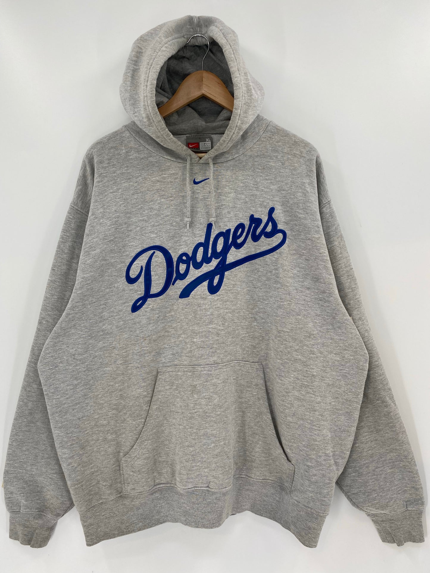 00' NIKE DODGERS Size XL Vintage MLB Hoodie Sweat-shirt / K6389