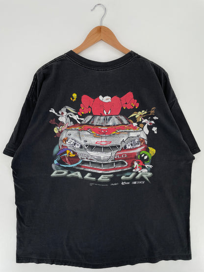 00' NASCAR DALE EAEARNHARDT JR. x LOONEY TUNES Size XL Vintage Racing T-Shirt / A2314