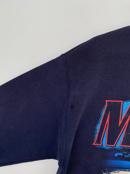 90's NASCAR MARK MARTIN Made in USA Size L Vintage Racing Sweat-shirt / A4374
