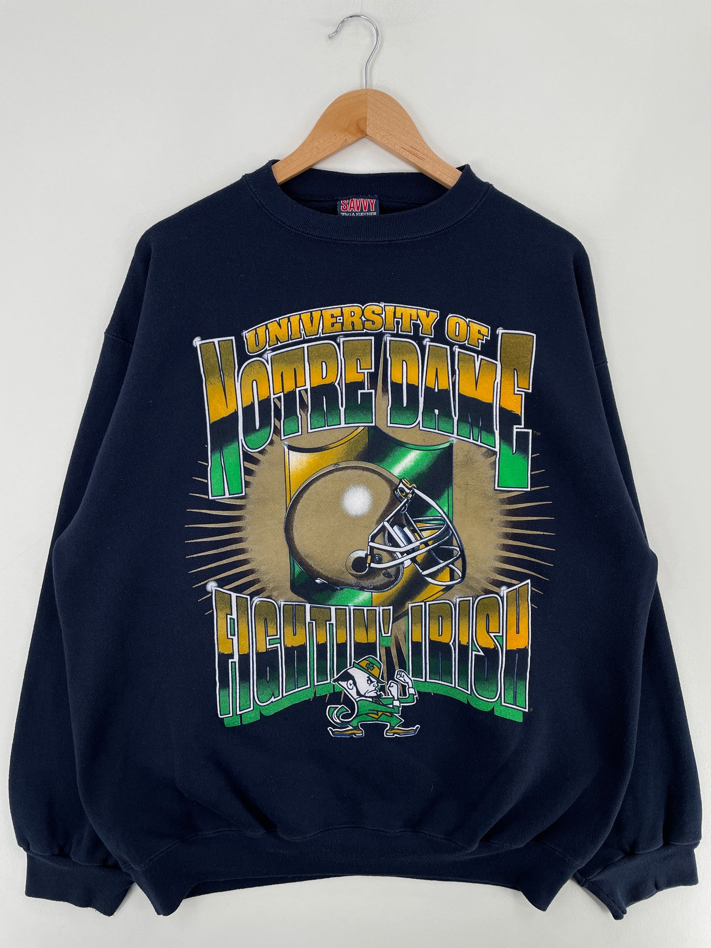 90's NOTRE DAME Made in USA Size XXL Vintage College Sweat shirt / E4461S