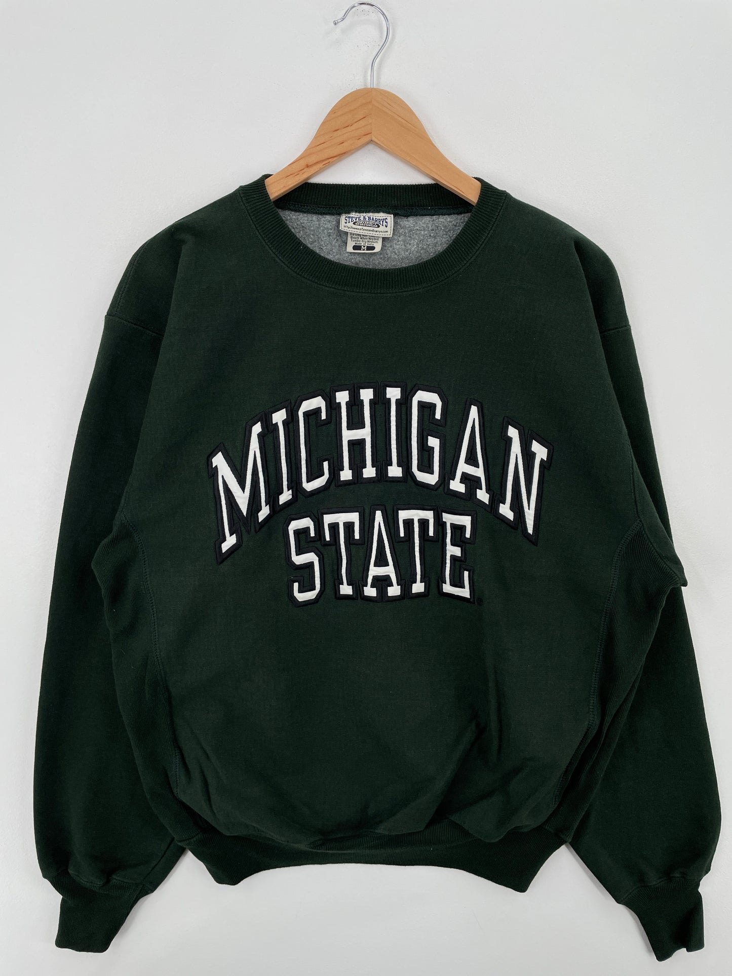 Vintage MICHIGAN STATE Size M Vintage College Sweat-Shirt / A6542