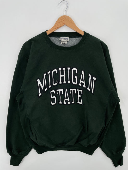 Vintage MICHIGAN STATE Size M Vintage College Sweat-Shirt / A6542