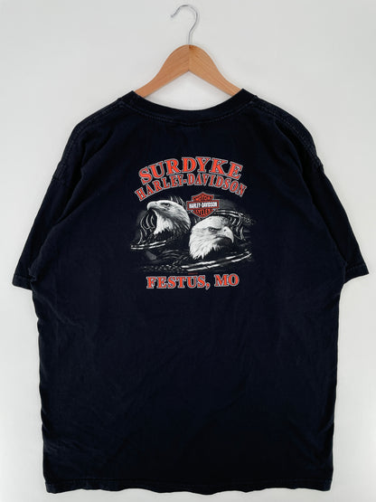 2005 HARLEY DAVIDSON x FESTUS Made in USA Size XXL Vintage T-Shirt / A3637