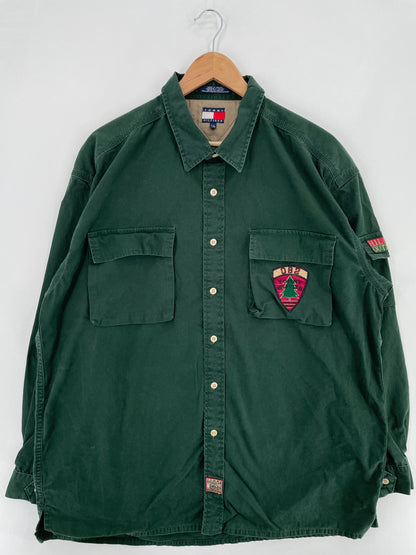 90's TOMMY HILFIGER Size L Vintage Button down Shirt / E1063