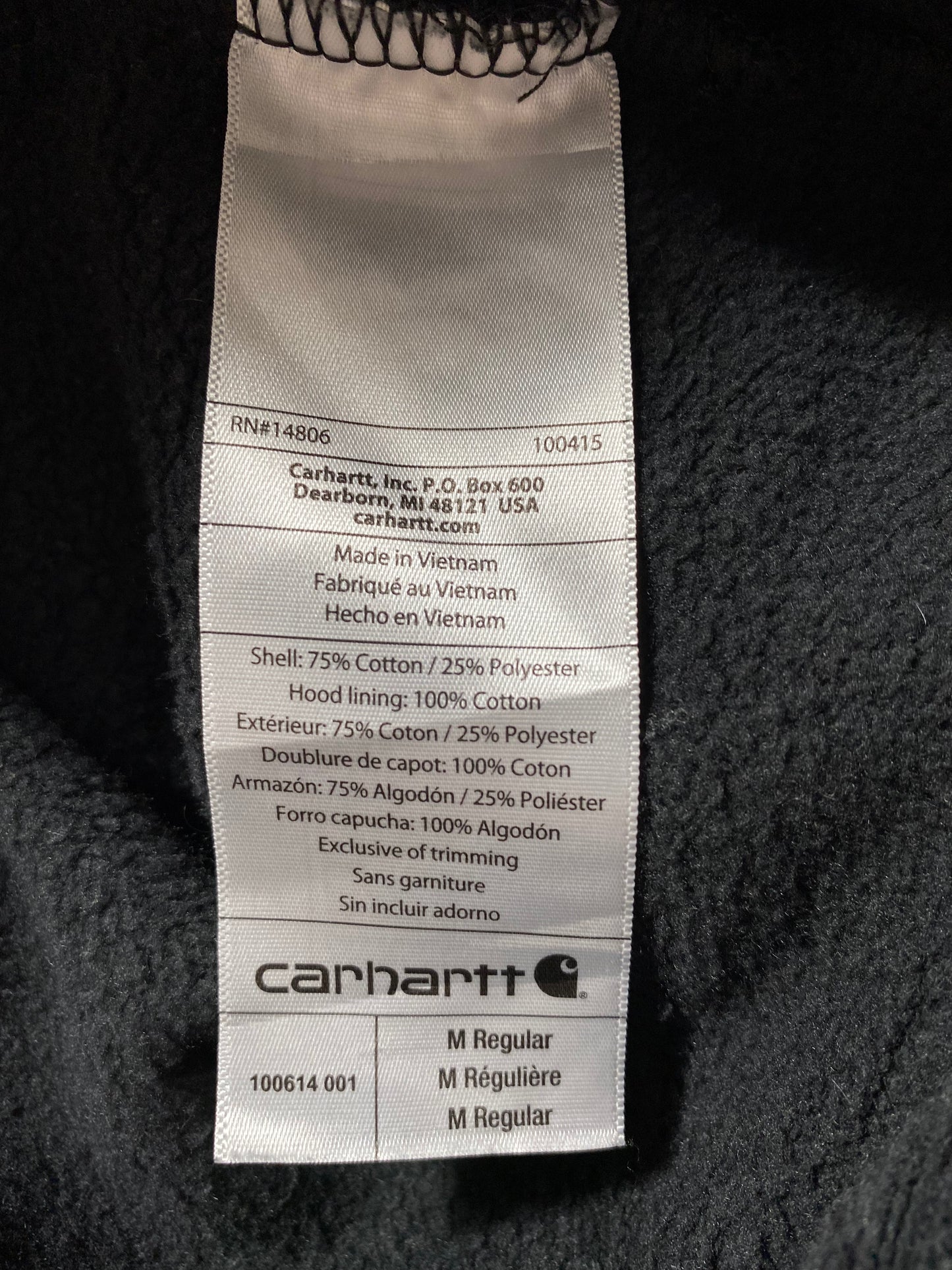 Vintage CARHARTT Size M Zip-up Hoodie Sweat-Shirt / K9667