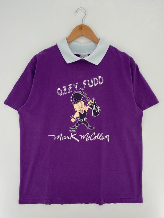 1991 WARNER BROS. x OZZY FUDD MARK MCCOLLUM Made in USA Size XL Vintage Music T-Shirt / A3173