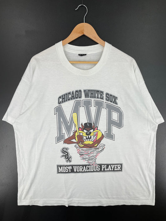 Vintage CHICAGO WHITE SOX x LOONEY TUNES TAZ Size XXL Vintage MLB T- Shirt / A1856