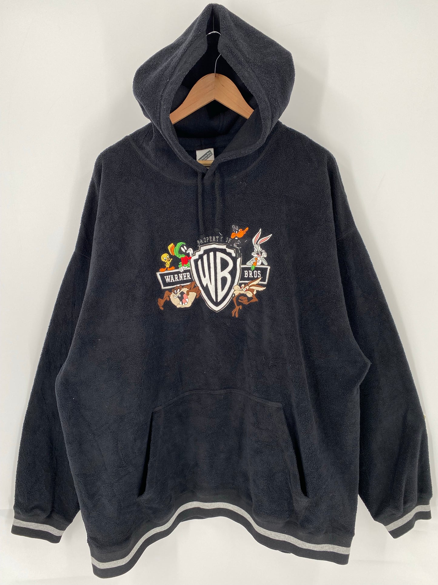 2000 LOONEY TUNES Size XXXL Vintage Hoodie Fleece Sweat-Shirt / K6129