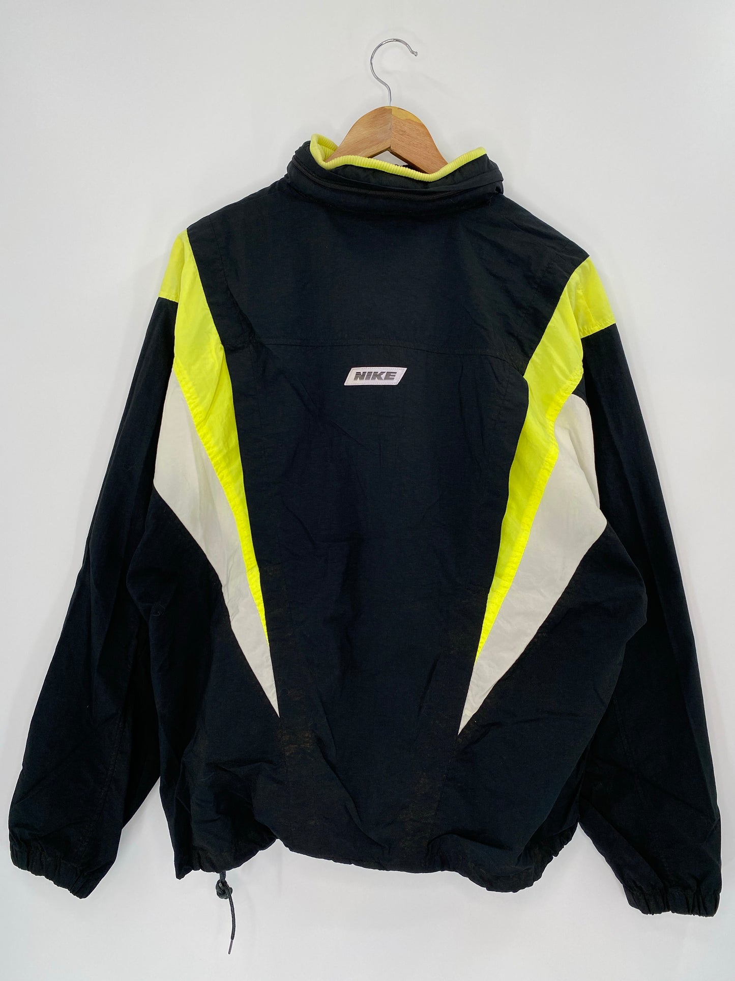 90’s NIKE Silver Tag Size L Vintage Zip-up Nylon Jacket  / 8728