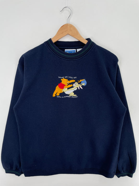 00' DISNEY POOH RABBIT Size M Vintage Sweat-shirt / A4252