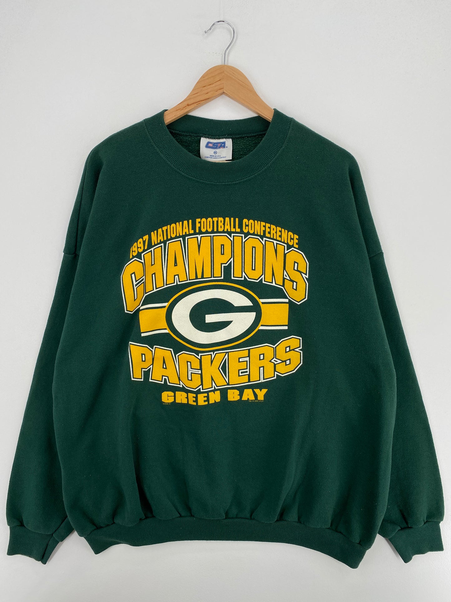 1997 GREEN BAY PACKERS Made in USA Size XXXL Vintage NFL Sweat-Shirt / A5144