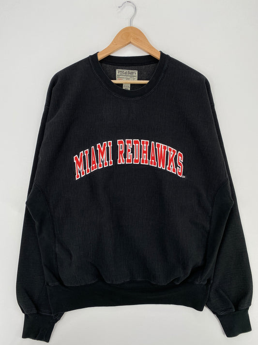 Vintage MIAMI REDHAWKS Size L Vintage College Sweat-Shirts / A4892