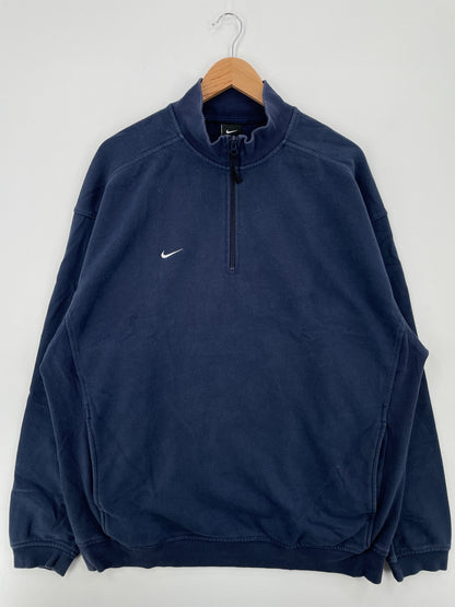 00' NIKE MINI SWOOSH Size XL Vintage Half Zip Sweat-Shirt / A8365