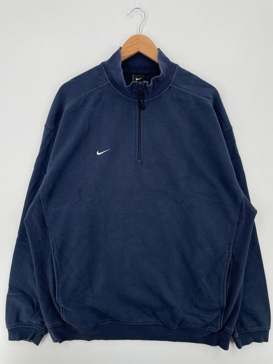 00' NIKE MINI SWOOSH Size XL Vintage Half Zip Sweat-Shirt / A8365