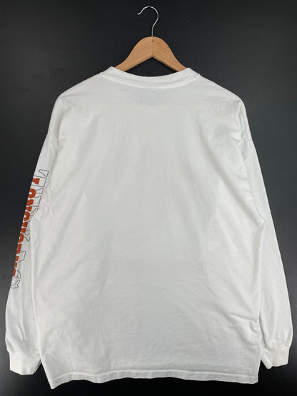 .90's TEXAS LONGHORNS Made in USA Size XL Vintage College Long Sleeve T-Shirt / E6073T