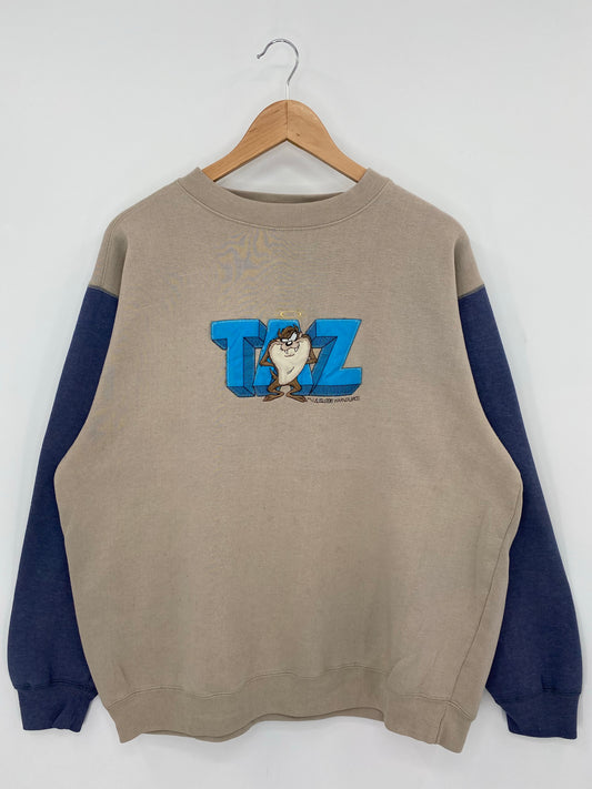 1996 LOONEY TUNES TAZ Size XL Vintage Sweat-shirt / K7091