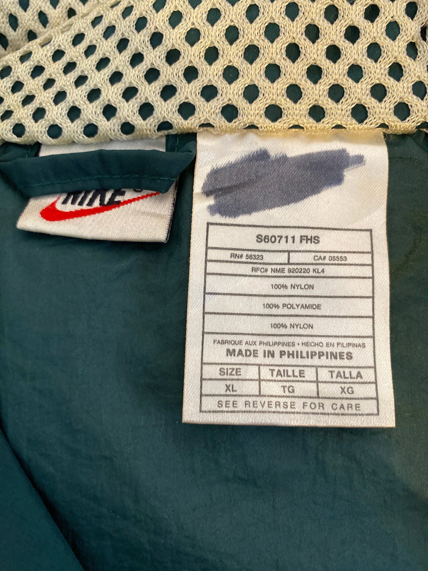 .90’s NIKE Size XL Vintage Nylon Jacket / E2289N