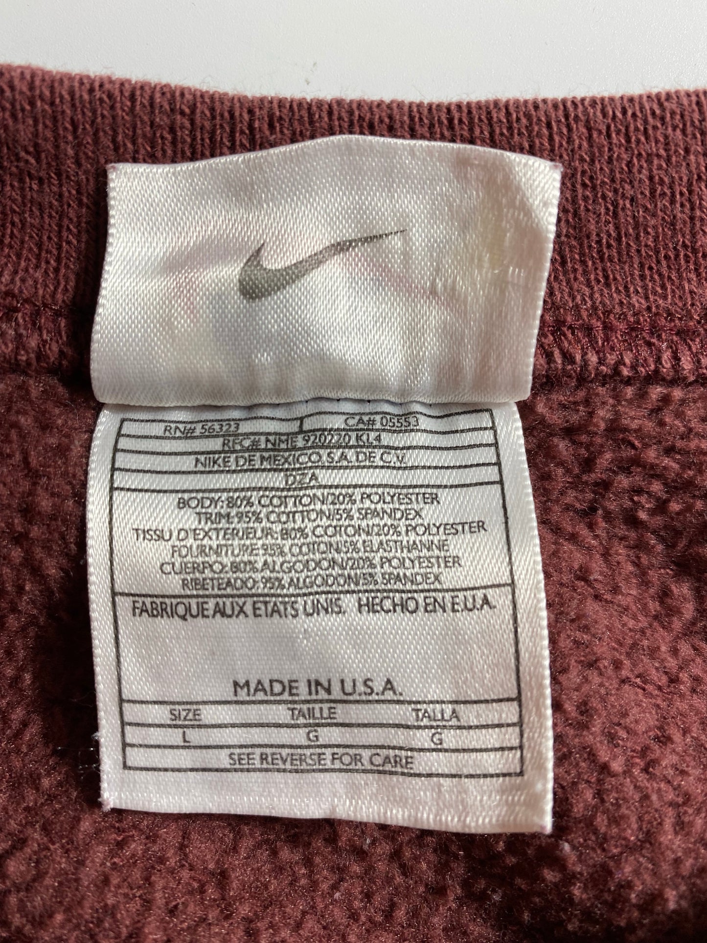 90's NIKE MINI SWOOSH Made in USA Size L Vintage Sweat-Shirt / K6701