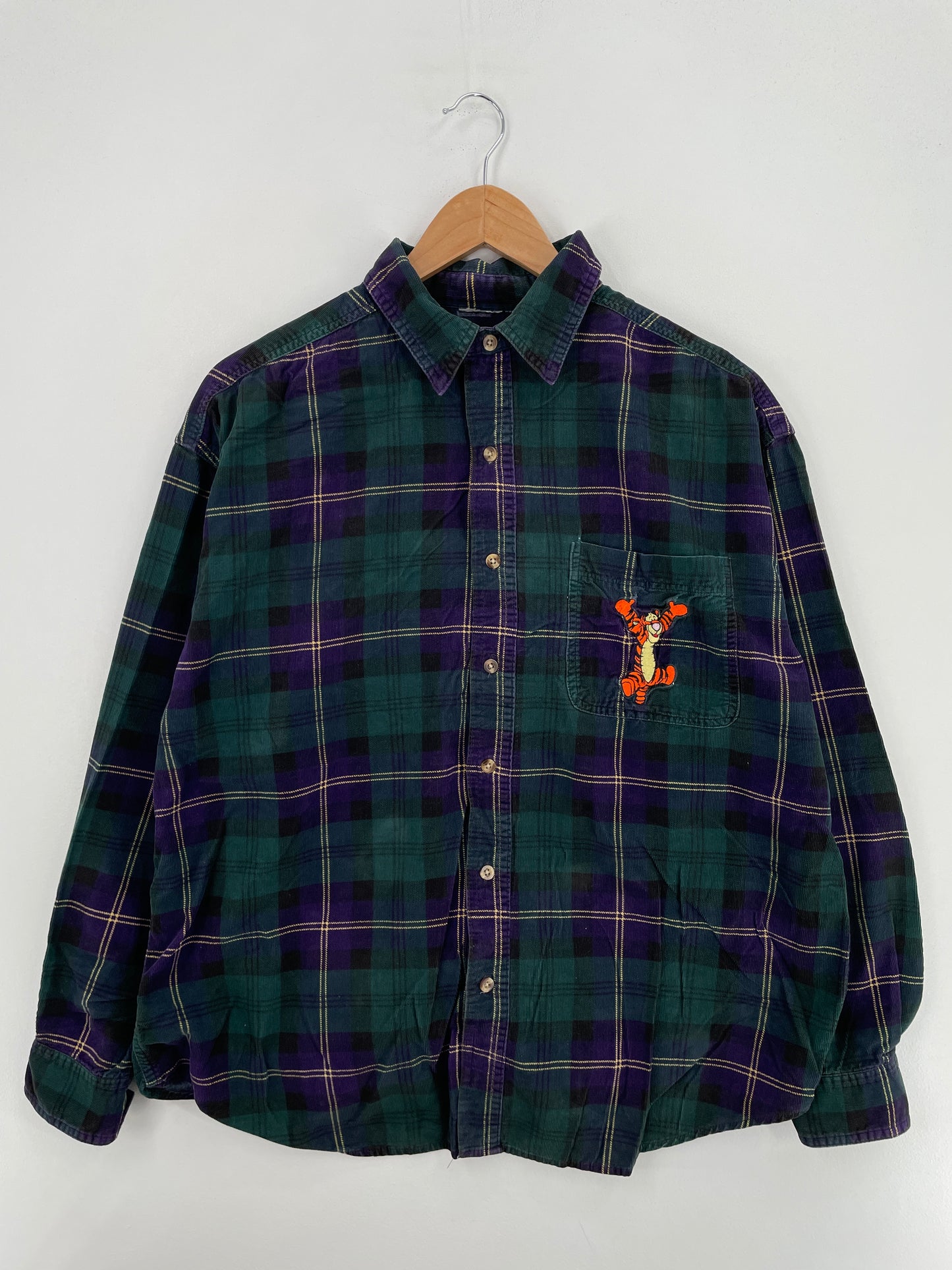 00' DISNEY TIGGER (No tag) Approx. Size XL Vintage Button-Down Shirt / A6326
